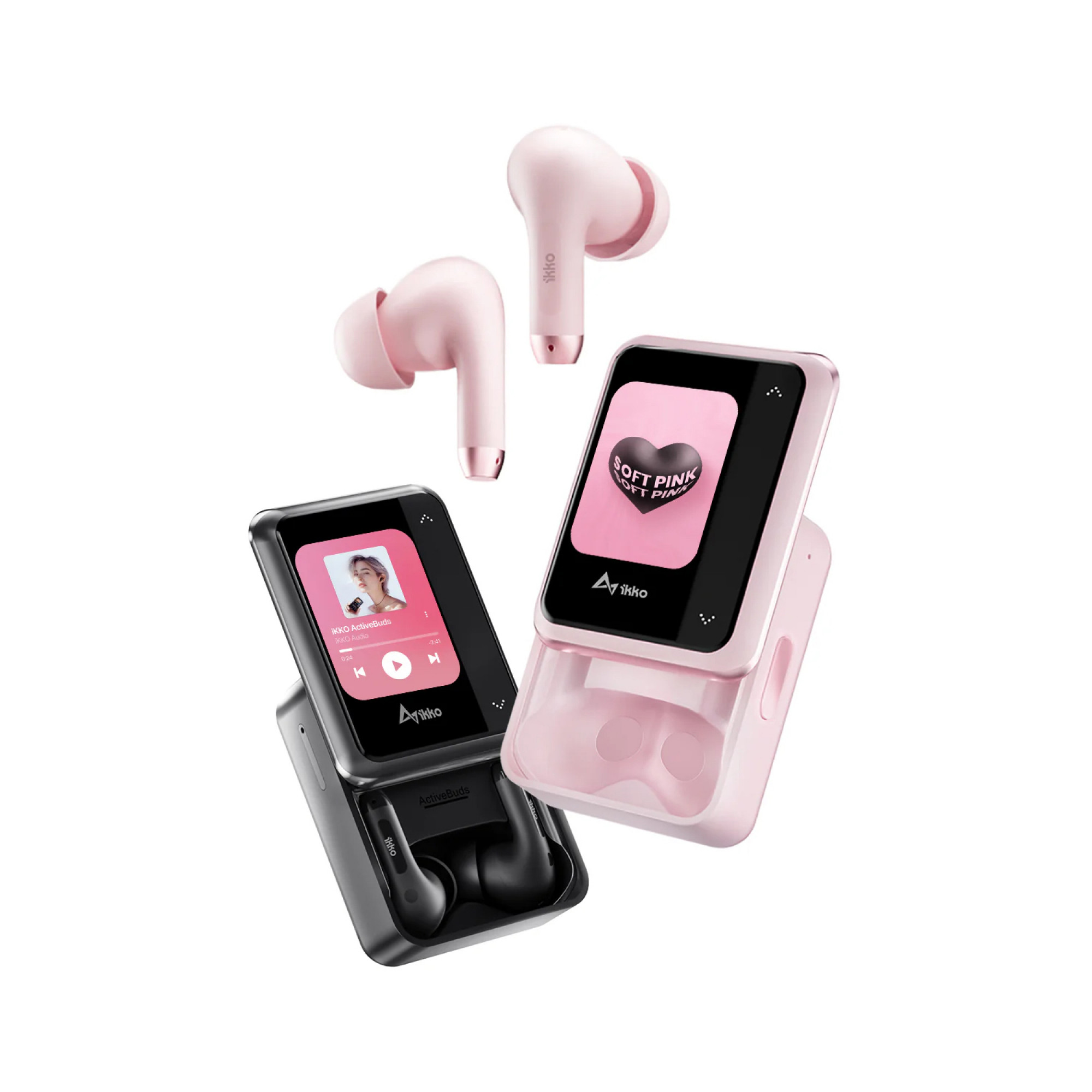 Навушники з інтегрованим штучним інтелектом та сенсорним екраном  ikko ActiveBuds AB02